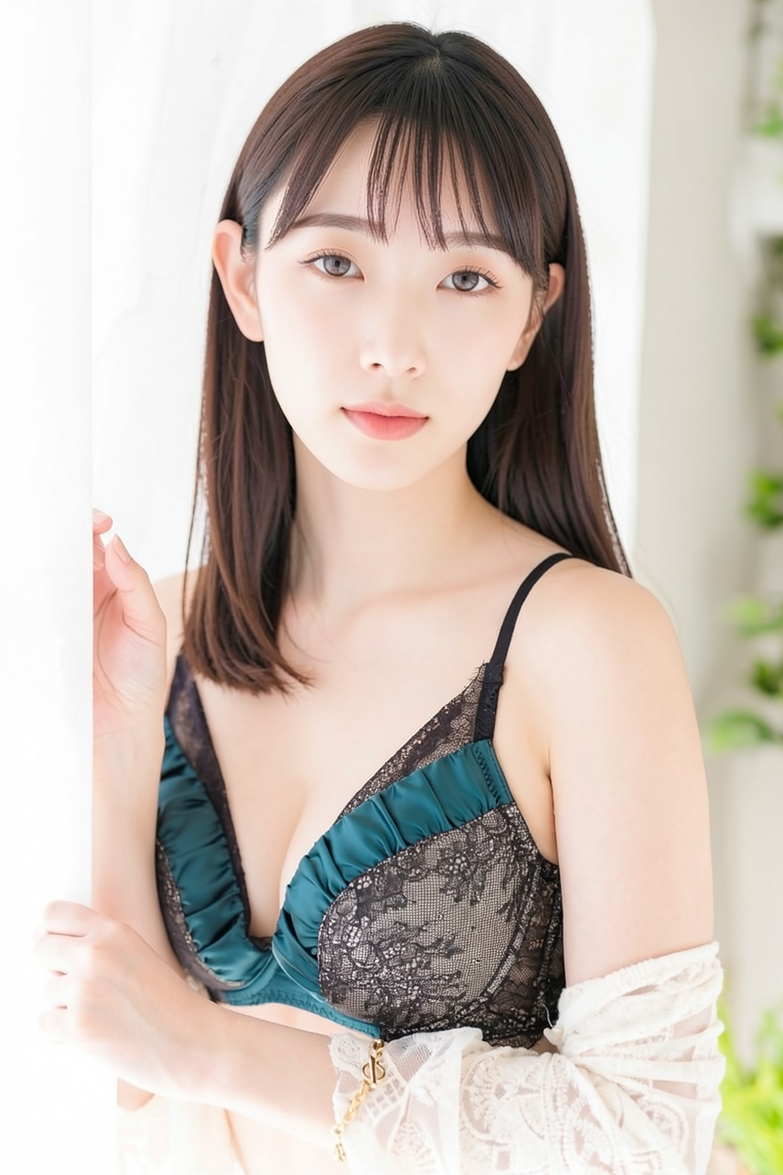 赤い衣装で撮影したロケーション写真の作例